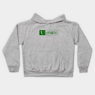 3/4" U-matic Dark Green logo Umatic Kids Hoodie